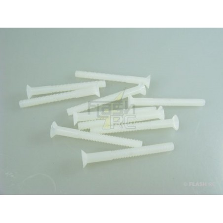 Viti in nylon - Viti in nylon M4x40mm svasate Multiplex (10 pz) - FLASH RC