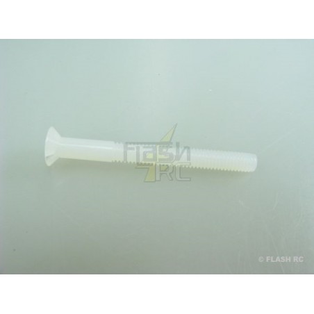 Tornillos de nylon - Tornillos de nylon M4x40mm avellanados Multiplex (10 uds) - FLASH RC