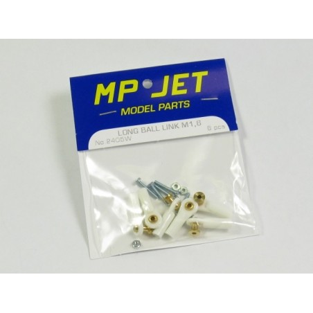 Rótula M2 con base larga 1.6mm + tornillos (6pcs) - Mp Jet - FLASH RC