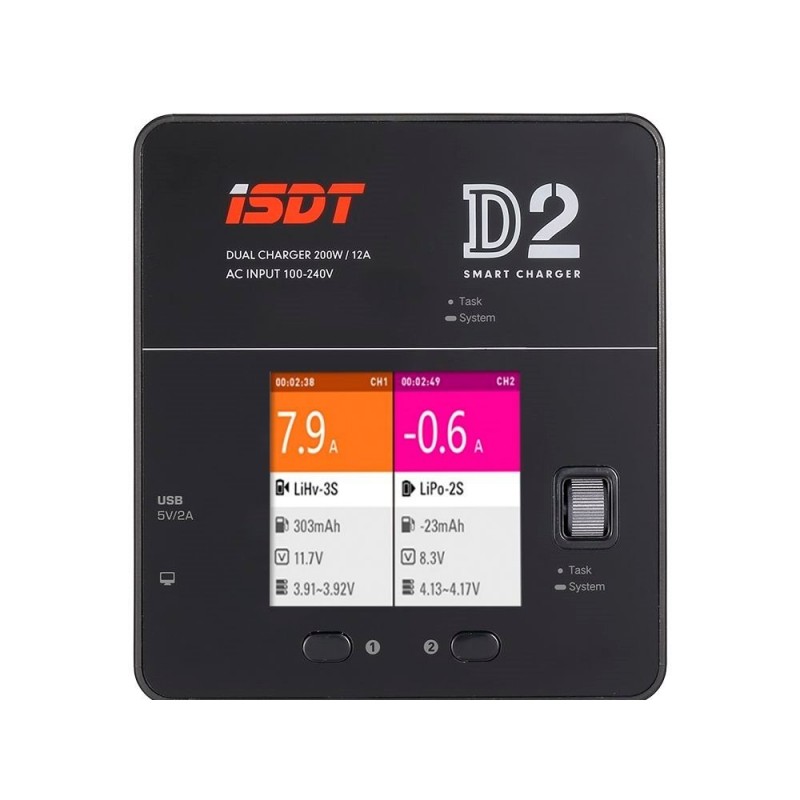 Chargers - ISDT D2 2x6S/10A/200W AC/240V charger - FLASH RC