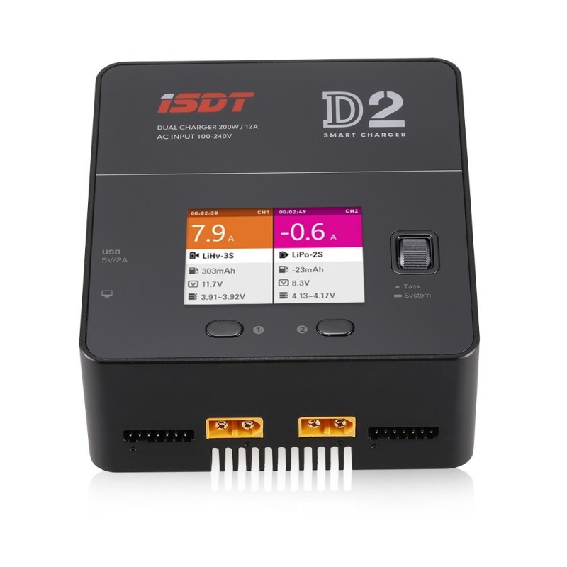 Cargadores - Cargador ISDT D2 2x6S/10A/200W AC/240V - FLASH RC