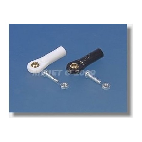 2401 - Chape M2 rotule percée 1.6mm + boulons (6pcs) - Mp Jet - FLASH RC