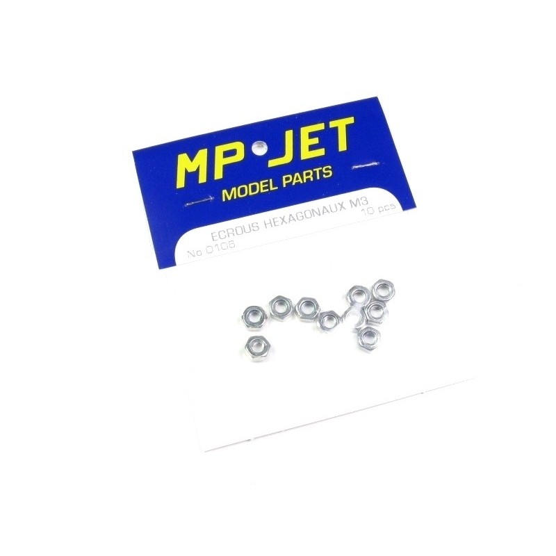 ECROU HEXAGONAL M4 10pcs - FLASH RC