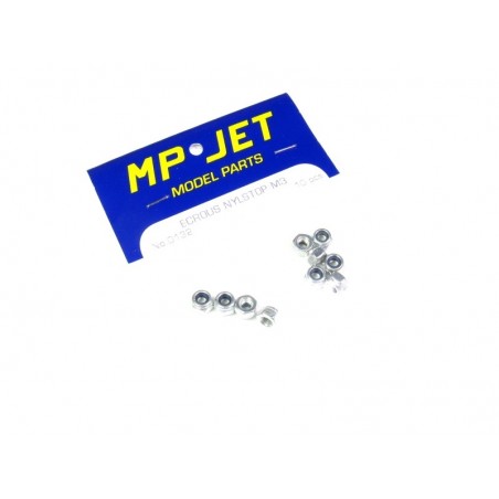 Nylstop-Muttern - Metallmutter NYLSTOP M3 10St. - FLASH RC