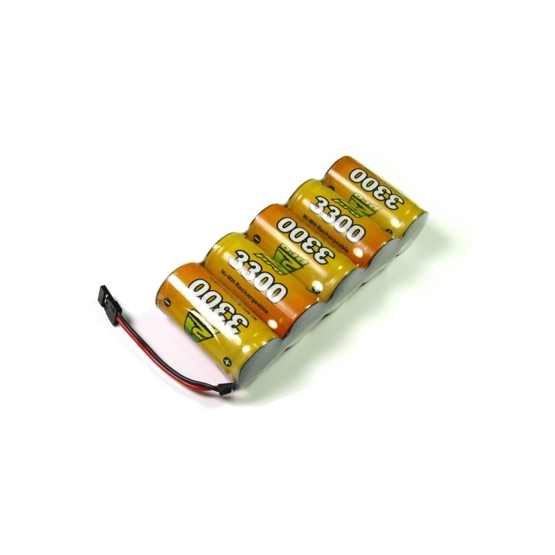 Receiver batteries - Battery 6,0V 3300mAh NiMh flat A2pro - FLASH RC