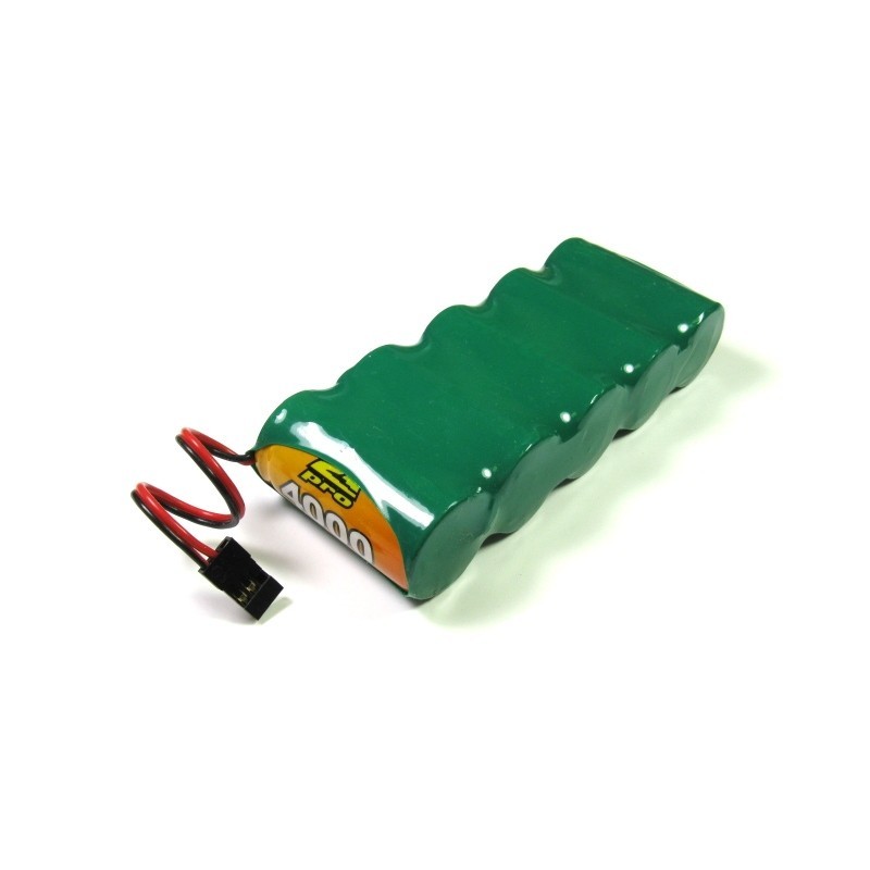 Empfängerbatterien - Batterie 6,0V 4000mAh NiMh flach A2pro - FLASH RC