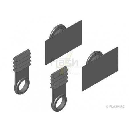 Piezas pequeñas y accesorios - Juego de montaje de la capota 'Canopy-Lock' Multiplex - FLASH RC