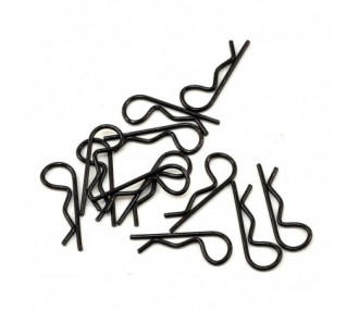 RC Car Parts - Traxxas Black Body Clips 1/16 standard size (12) 20mm long 1834A - FLASH RC