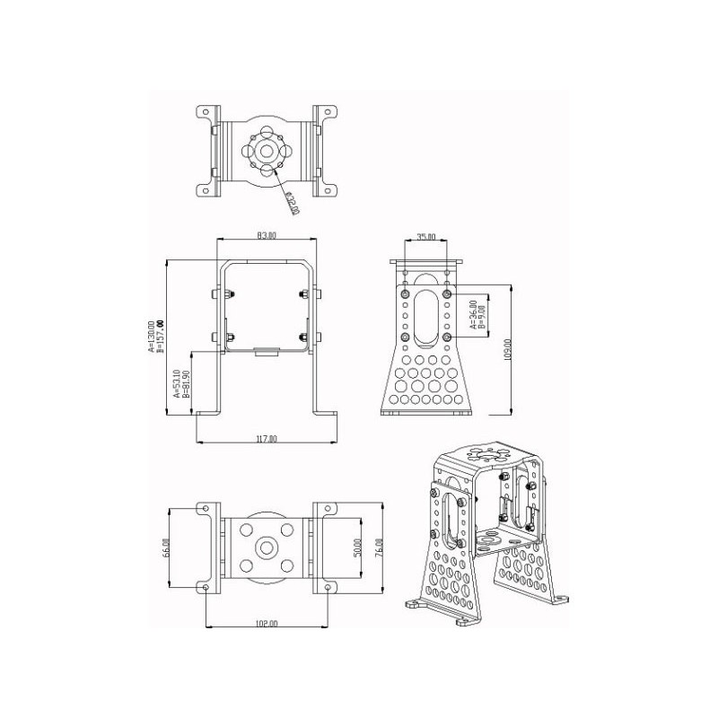 Metal motor mount - Metal motor mount for Hacker A60 motor - FLASH RC