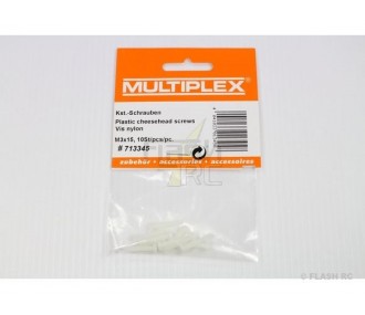 Vis nylon M3x15mm Multiplex (10pcs) - FLASH RC