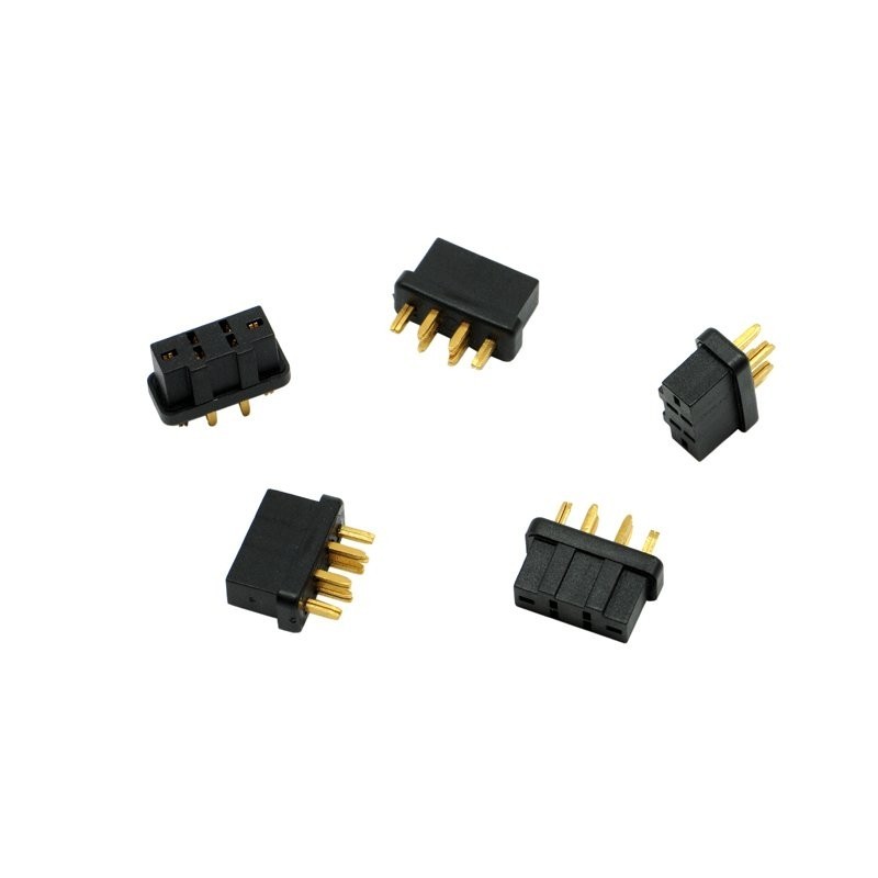 MPX-Stecker - MPX-Stecker, 6-polig, schwarz, weiblich (5 Stck.) - Emcotec - FLASH RC