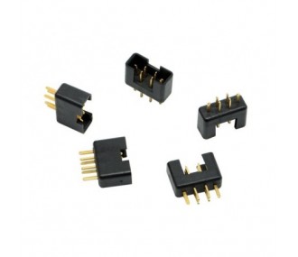 Prise MPX - Prise MPX 6 pins noires male (5 pcs) - Emcotec - FLASH RC