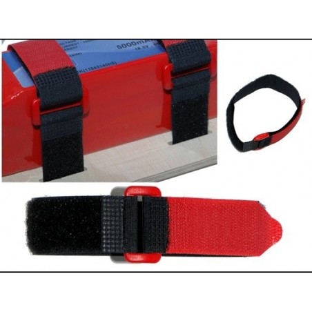 Velcro (bands, collars, patches) - Velcro strap with Emcotec loop, 195mm - FLASH RC