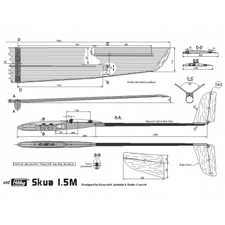 Alianti RC - SKUA 1,5m Art Hobby - FLASH RC