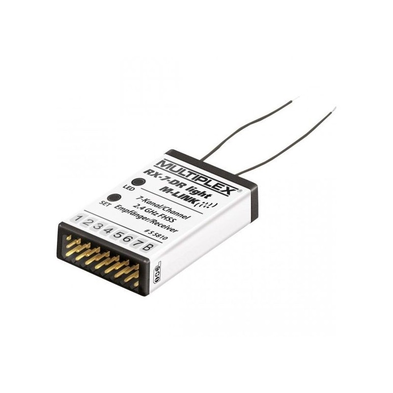 M-Link Light Empfänger (ohne Telemetrie) - 2,4-GHz-Empfänger RX7 DR Light M-LINK Multiplex - FLASH RC