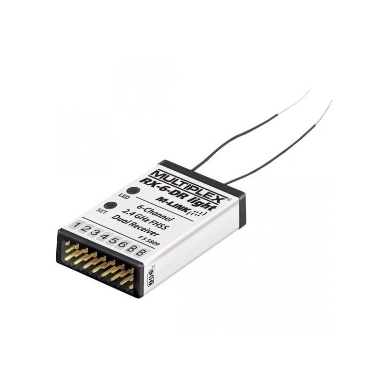 Receptores M-Link Light (sin telemetría) - Receptor M-LINK Multiplex 2,4 GHz RX6 DR Light - RC FLASH