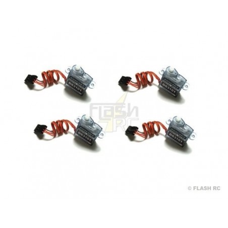 Servos - LOTE de 4 micro Servo 5g DS3101 Dualsky rodamiento - FLASH RC