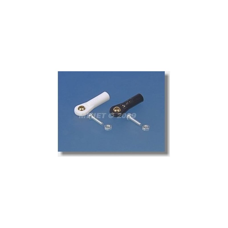 Drilled ball joint - 2420 - Clevis M2 drilled ball joint 2mm + bolts (2pcs) - Mp Jet - FLASH RC