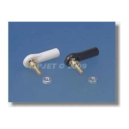 Ball joint with threaded base - 2428 - Clevis M2 ball joint with long threaded base M2.5 + nuts (2pcs) - Mp Jet - FLASH RC