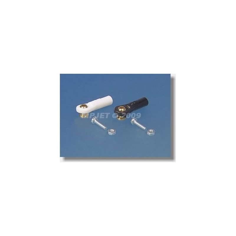 Kugelgelenk gebohrt mit Sockel - 2432- Gabelkopf M2.5 Kugelgelenk mit Sockel kurz gebohrt 2mm + Bolzen (2Stk) - Mp Jet - FLASH R