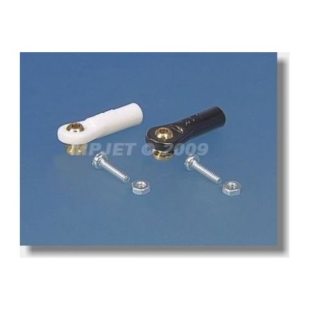 Horquilla M2.5 rótula corta taladrada 2mm + tornillos (2pcs) - Mp Jet - FLASH RC