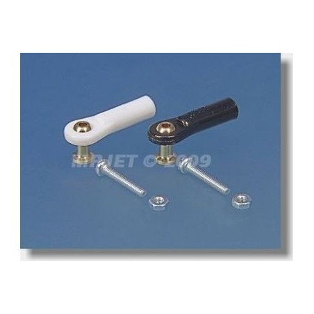 Rótula M2.5 con base larga taladrada 2mm + tornillos (2pcs) - Mp Jet - FLASH RC