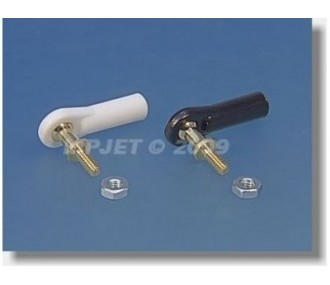 Kugelkopf mit Gewindeansatz - 2439 - Gabelkopf M2.5 Kugelkopf mit langem Gewindeansatz M2.5 + Muttern (6St.) - Mp Jet - FLASH RC