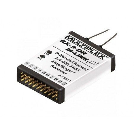 Receptores M-Link (con telemetría) - Receptor M-LINK Multiplex 2,4 GHz RX9 DR - FLASH RC