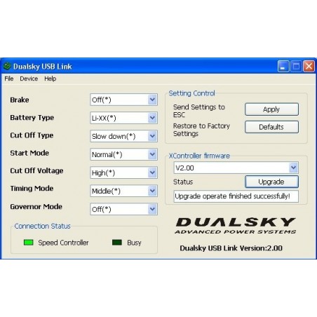 Schede di programmazione - Programmazione USB LINK Controllore Dualsky V2 - FLASH RC