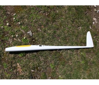 RC Gliders/Motorgliders Fuselages - FDV E-Typhoon Plus White fuselage with yellow canopy RCRCM - FLASH RC