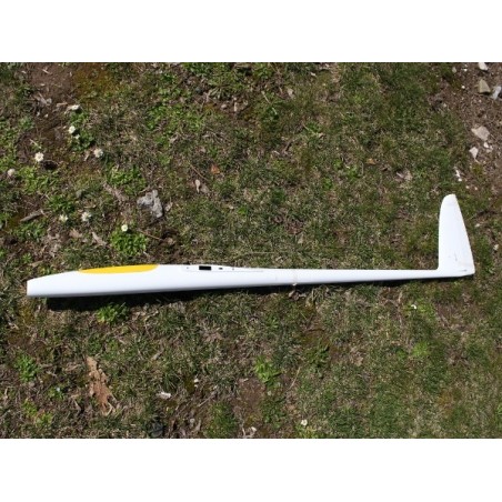 RC Gliders/Motorgliders Fuselages - FDV E-Typhoon Plus White fuselage with yellow canopy RCRCM - FLASH RC