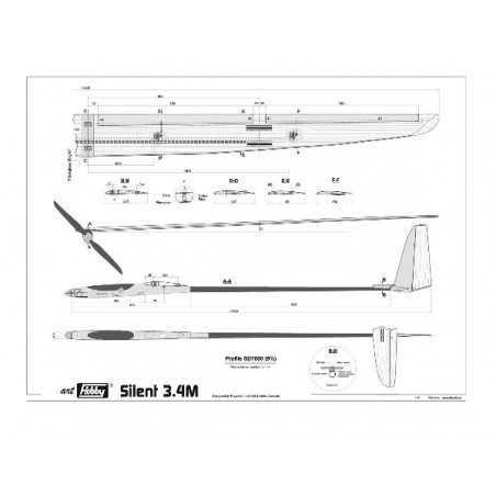 Motoplaneurs RC - Silent-E env.3.40m Art Hobby - FLASH RC