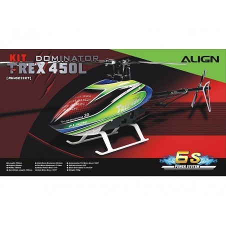 RC Helicopters - Align T-REX 450L Dominator KIT (with mot/esc 6S) (RH45E23X) - FLASH RC