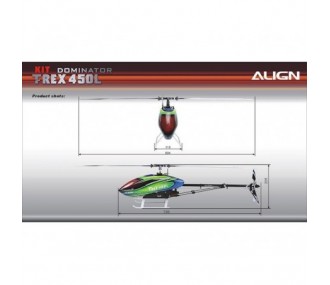 RC-Hubschrauber - Align T-REX 450L Dominator KIT (mit Wort/Esc 6S) (RH45E23X) - FLASH RC 2