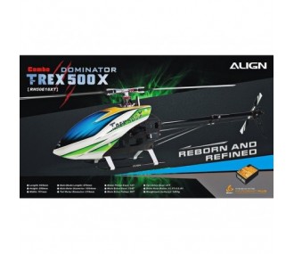 Hélicoptères RC - Align T-REX 500X Dominator Combo (DS530/DS535 + Microbeast) - FLASH RC