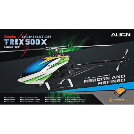 Hélicoptères RC - Align T-REX 500X Dominator Combo (DS530/DS535 + Microbeast) - FLASH RC