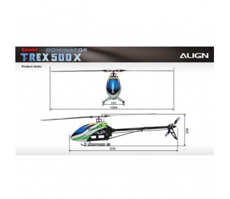Hélicoptères RC - Align T-REX 500X Dominator Combo (DS530/DS535 + Microbeast) - FLASH RC 2