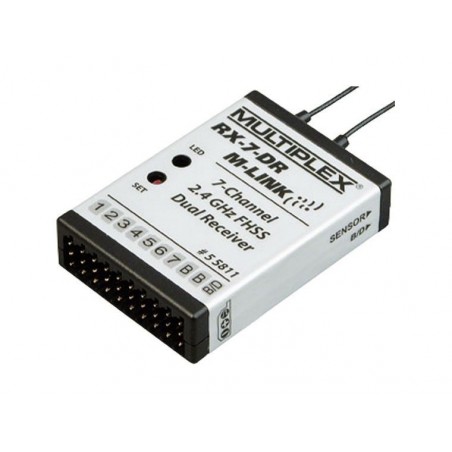 M-Link receivers (with telemetry) - 2.4 GHz RX7 DR M-LINK Multiplex receiver - FLASH RC