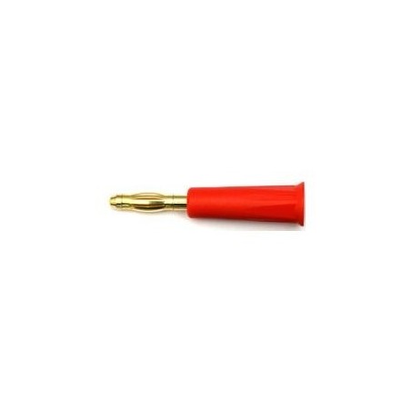 Conector banana - Muldental 4mm rojo dorado - FLASH RC