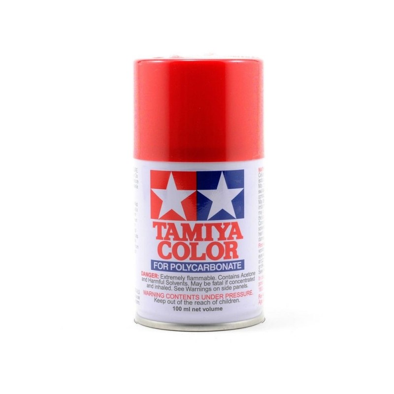 Peinture aérosol 100ml pour LEXAN Tamiya PS2 rouge - FLASH RC