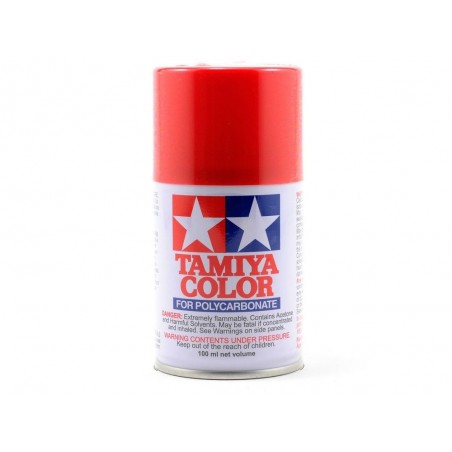 Pinturas acrílicas AS 100ml TAMIYA - Pintura en aerosol 100ml para LEXAN Tamiya PS2 rojo - FLASH RC
