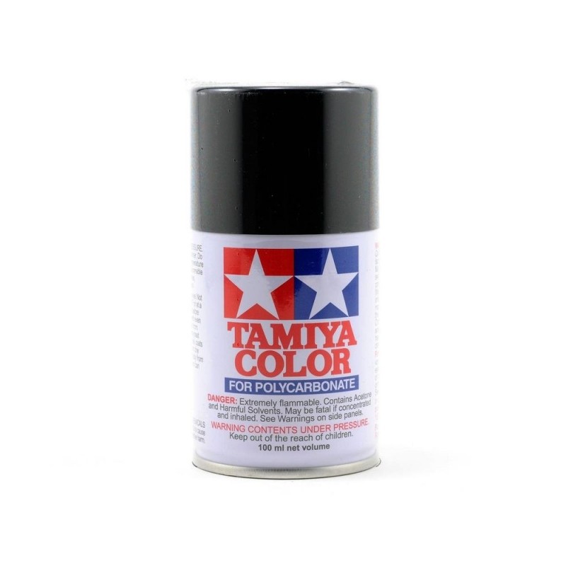 Pinturas acrílicas AS 100ml TAMIYA - Pintura en aerosol 100ml para LEXAN Tamiya PS5 negro - FLASH RC