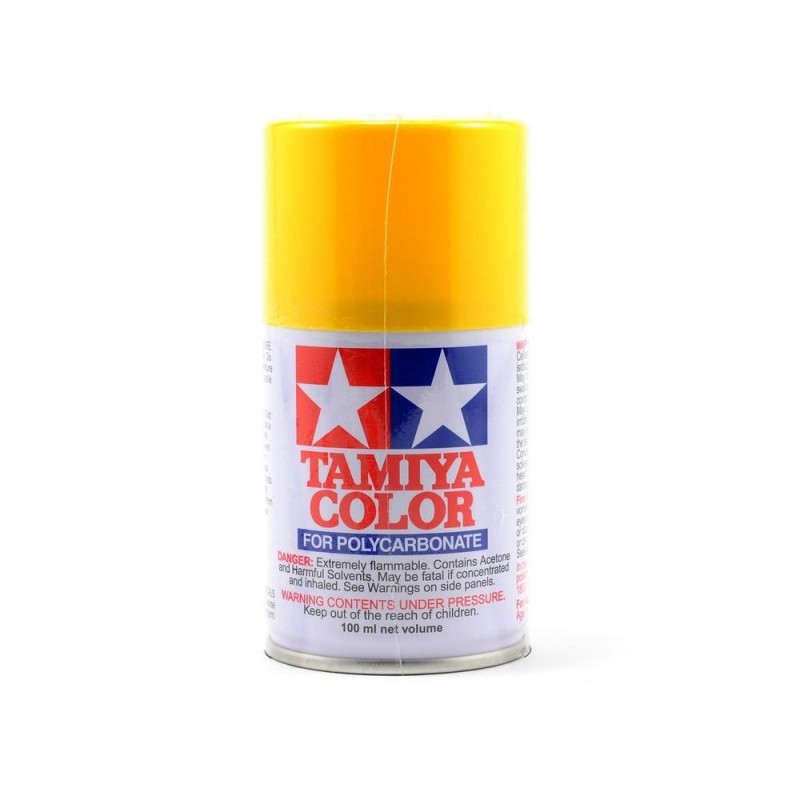 Peinture aérosol 100ml pour LEXAN Tamiya PS6 jaune - FLASH RC