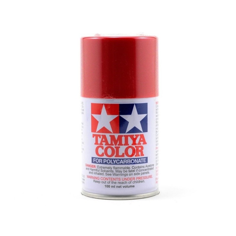 Acrylic paints AS 100ml TAMIYA - Aerosol paint 100ml for LEXAN Tamiya PS15 red metal - FLASH RC