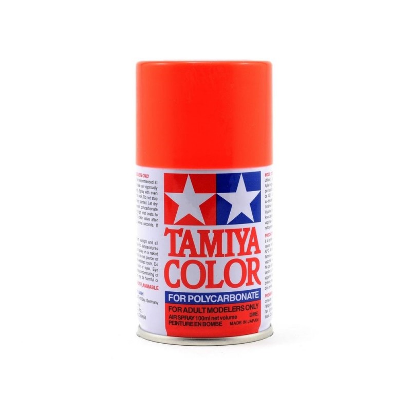 Peinture aérosol 100ml pour LEXAN Tamiya PS20 rouge fluo - FLASH RC