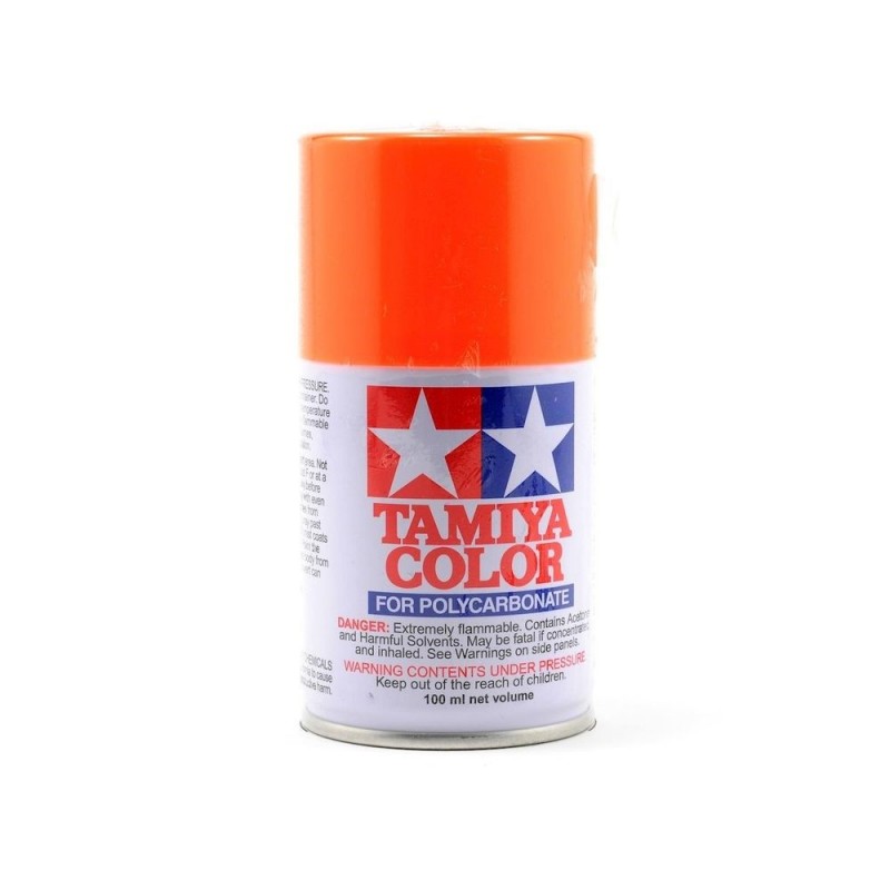 Acrylic paints AS 100ml TAMIYA - Aerosol paint 100ml for LEXAN Tamiya PS24 fluorescent orange - FLASH RC
