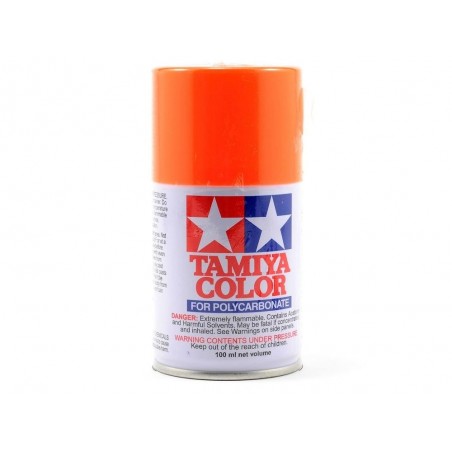 Pinturas acrílicas AS 100ml TAMIYA - Pintura en aerosol 100ml para LEXAN Tamiya PS24 naranja fluorescente - FLASH RC