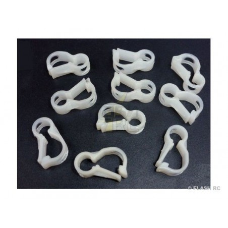 Gasoline/methanol hoses & acc. - Hose clips (10 pcs) A2PRO - FLASH RC