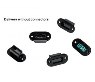 Wing quick connectors - MPX 6p. black socket with screw-on side panel (8 pcs) Emcotec - FLASH RC