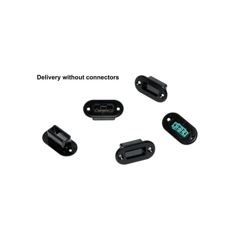 Wing quick connectors - MPX 6p. black socket with screw-on side panel (8 pcs) Emcotec - FLASH RC
